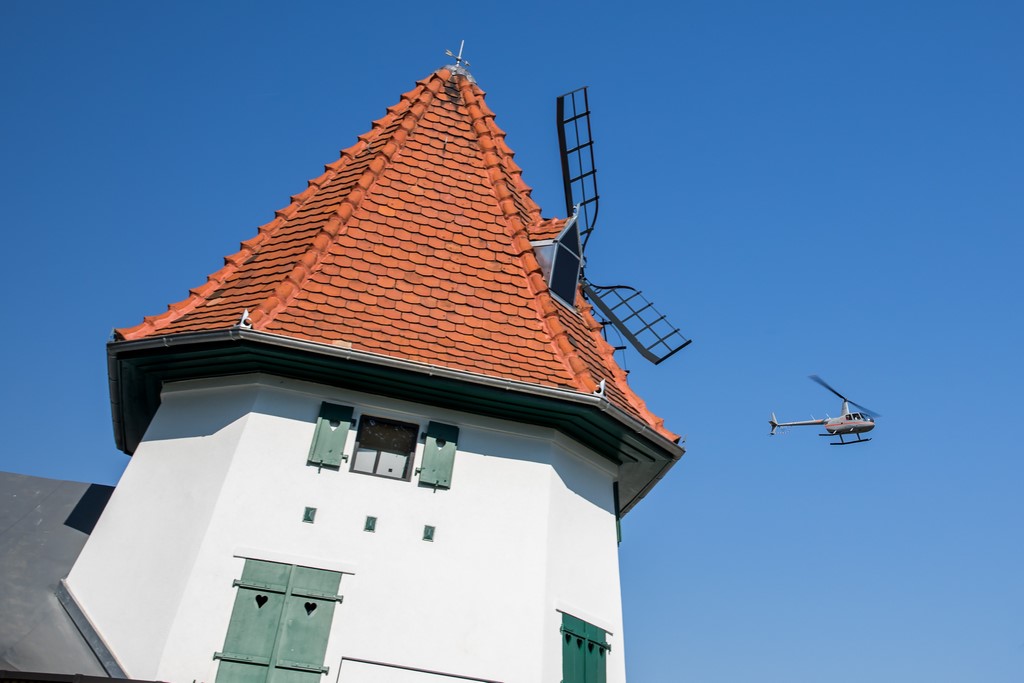 Hélicoptère et le Moulin d'Eschentzwiller